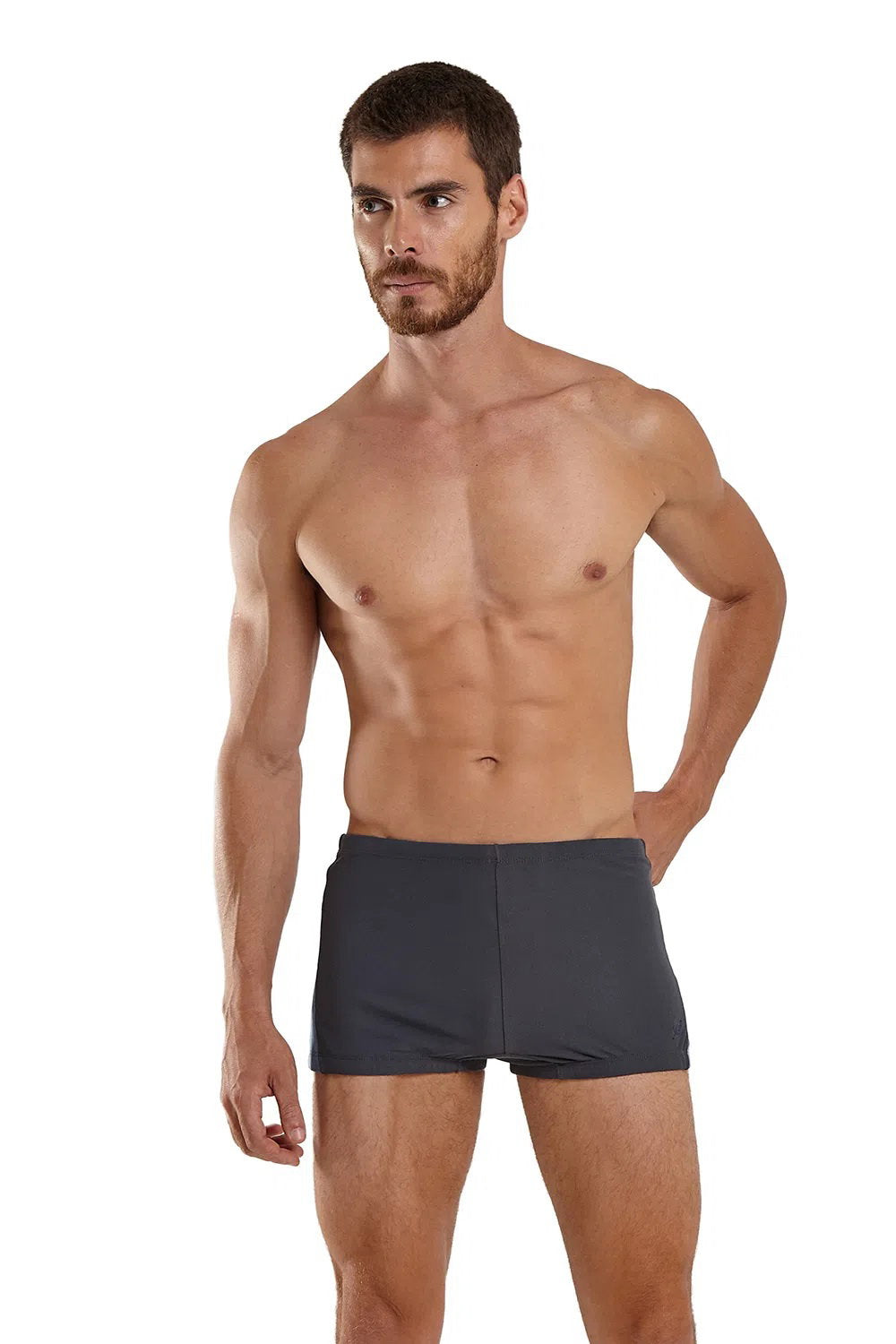 Model Front: Blueman Swim Trunks Sunga Berlim Colonia Cinza