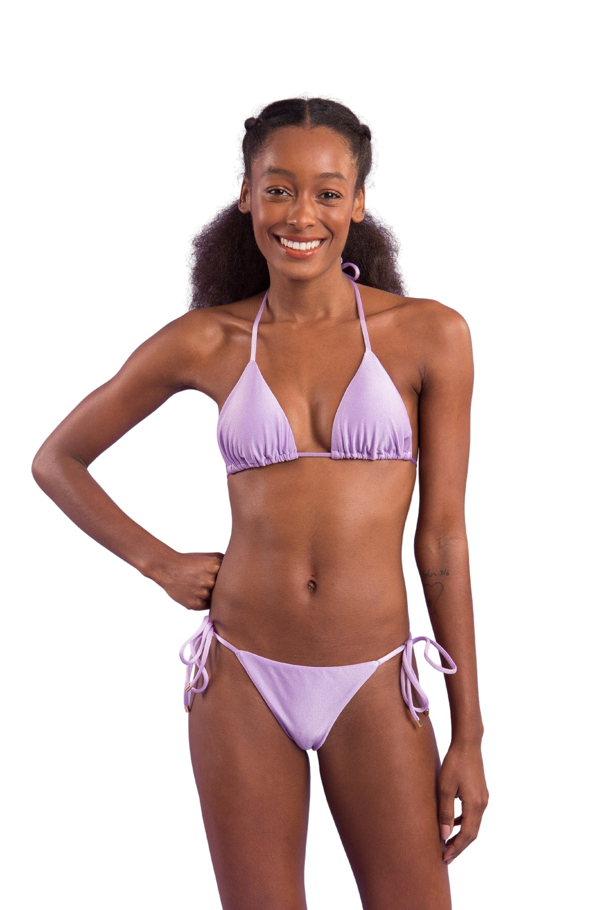 Image 04: Rio De Sol Two Piece Swimwear Set Shimmer-Harmonia Tri-Inv Cheeky-Tie
