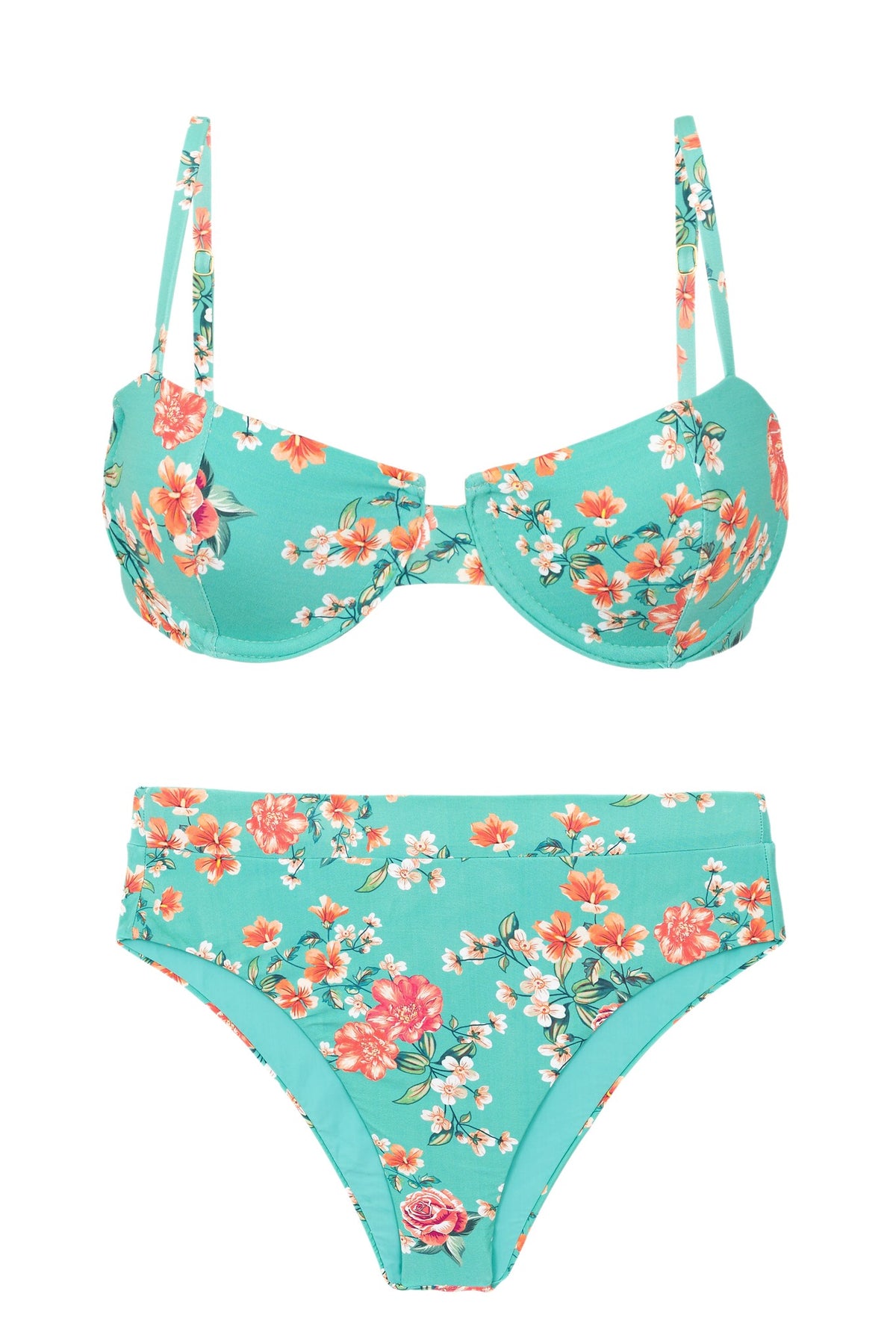 Product Front: Rio De Sol Two Piece Swimwear Set Botanic Balconet Hotpant-Cos