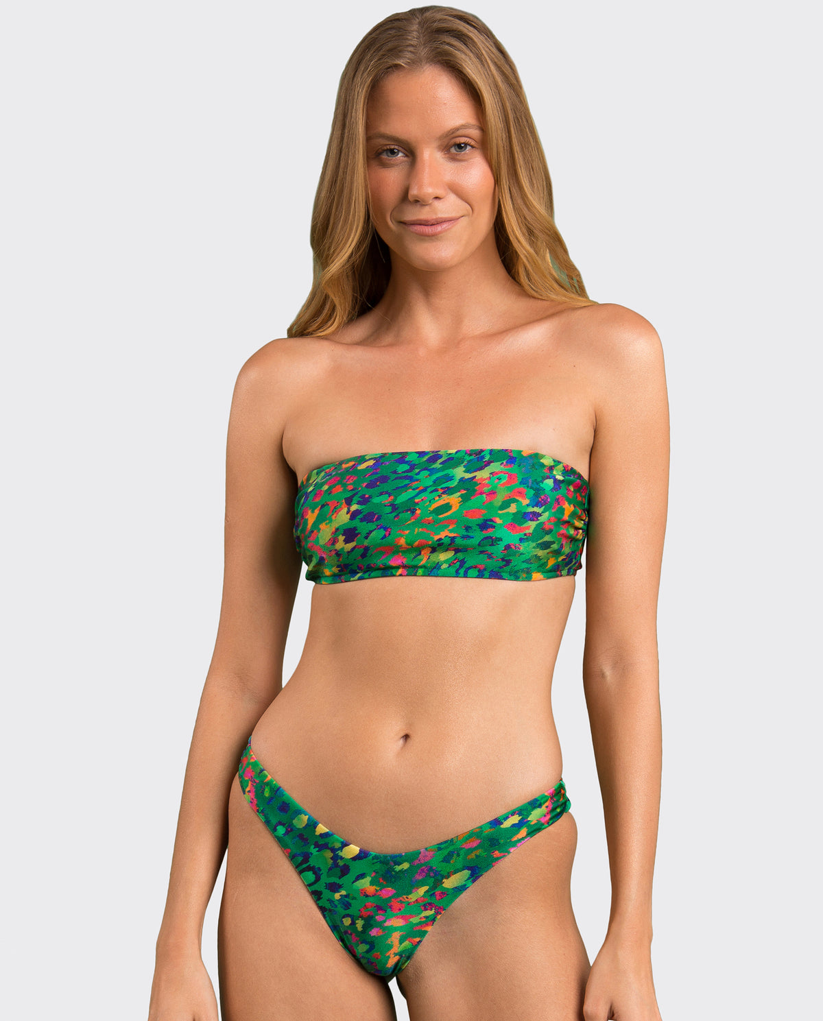 Gallery: Rio De Sol Two Piece Swimwear Set Wilds Bandeau-Reto Highleg