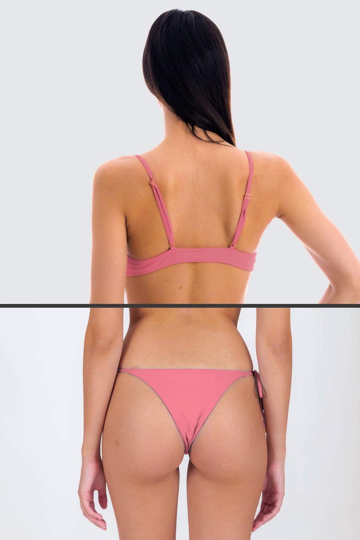 Model Back: Rio De Sol Two Piece Swimwear Set Confetti Mila Ibiza