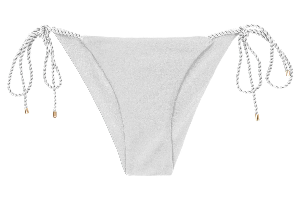 Product Front: Rio De Sol Bikini Bottoms Bottom Shimmer-White Cheeky-Rope