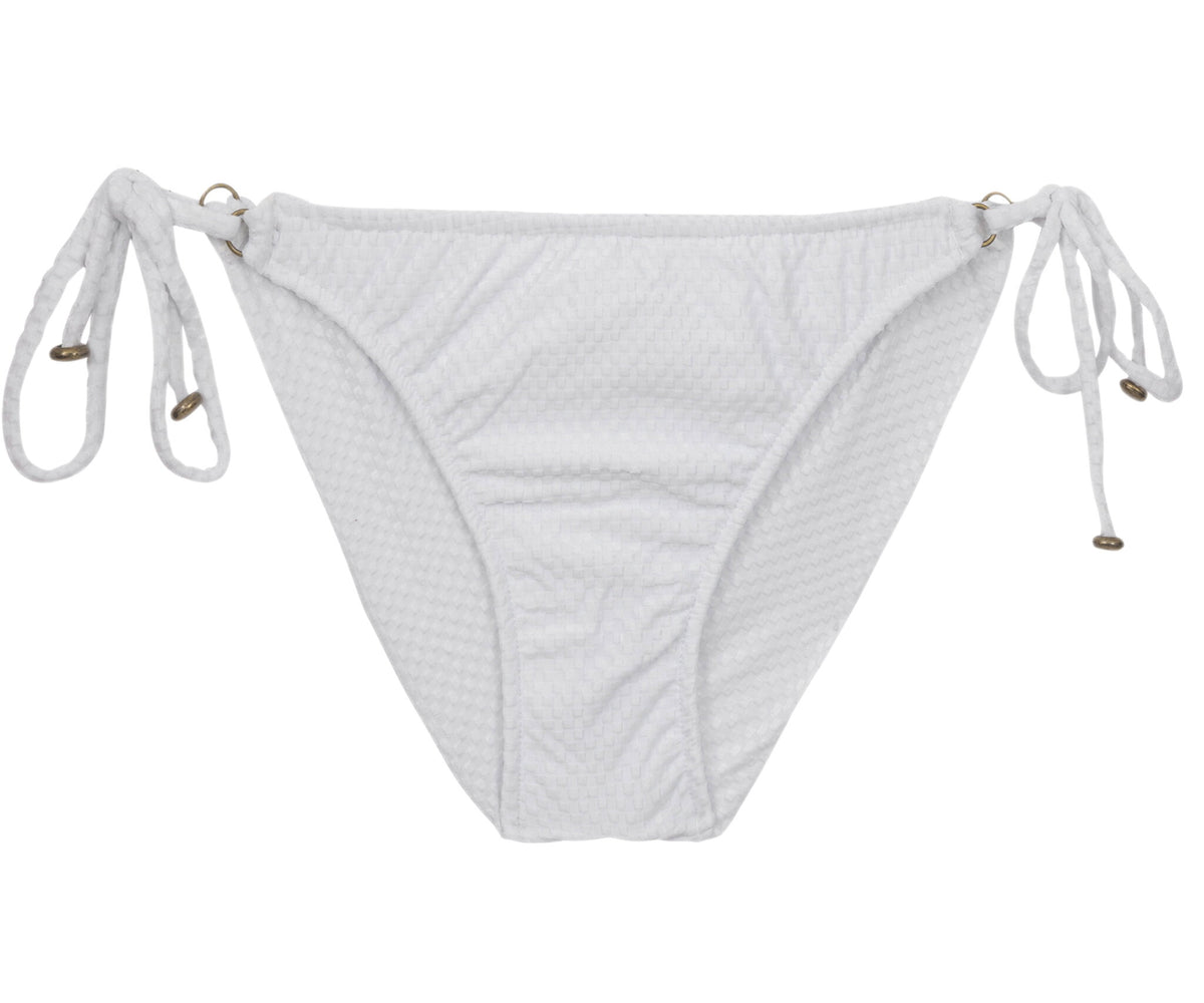 Model Front: Rio De Sol Bikini Bottoms Bottom Cloque Branco New Comfort
