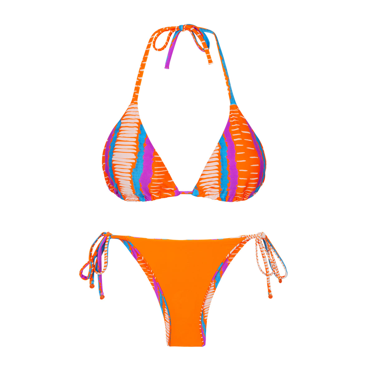 Product Back: Rio De Sol Two Piece Swimwear Set Stripes Tri-Inv Ibiza