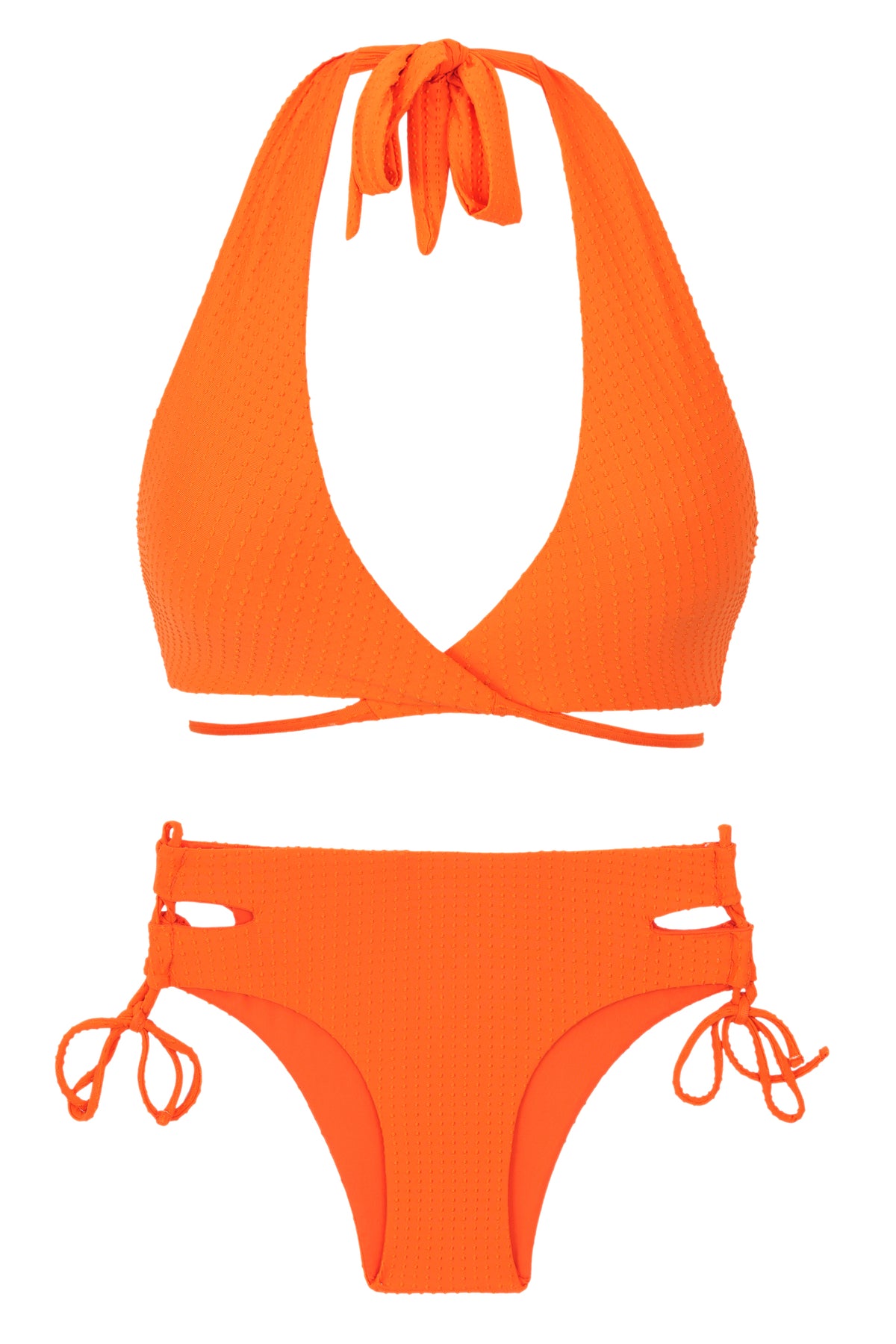 Product Back: Rio De Sol Two Piece Swimwear Set Dots-Orange Kate Madrid