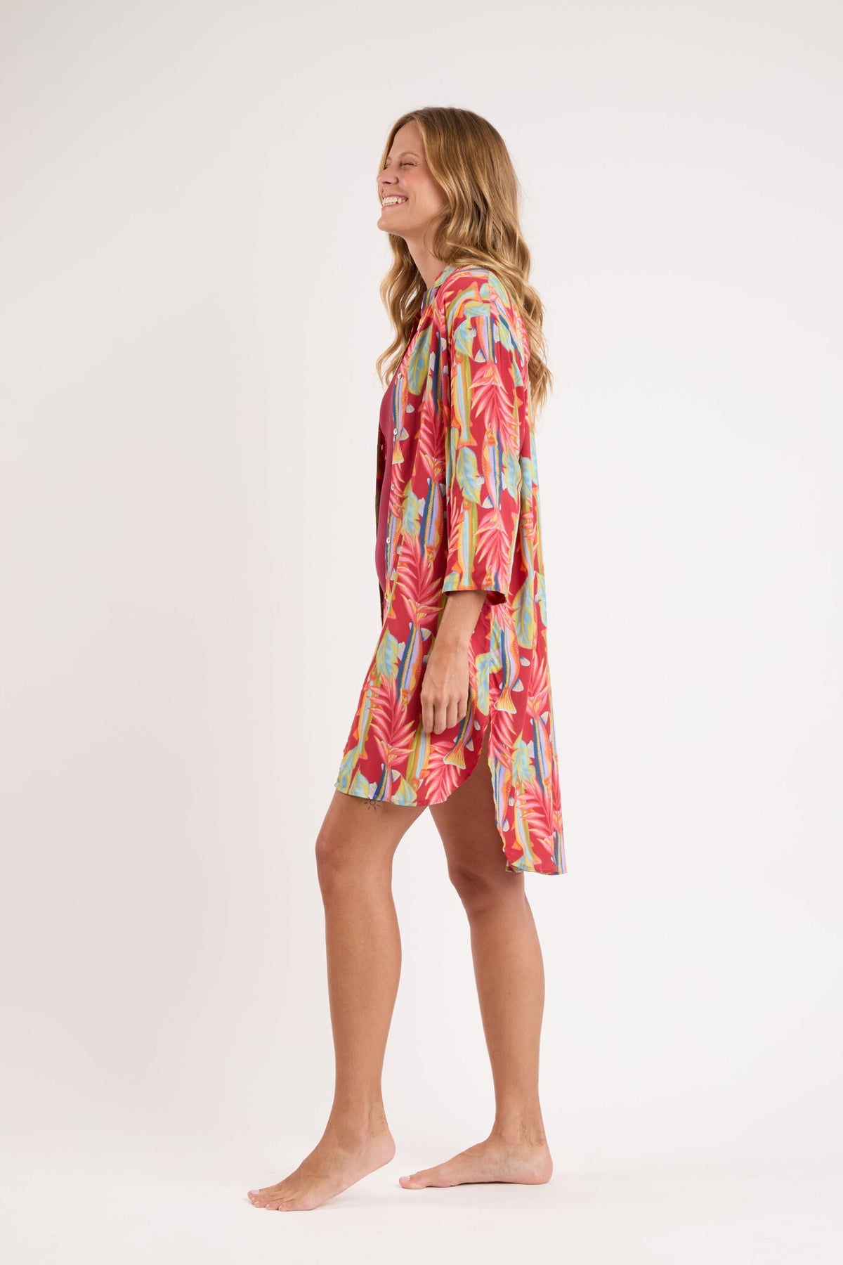 Image 05: Rio De Sol Shirtdress Sea-Bloom Chemise Gabriele