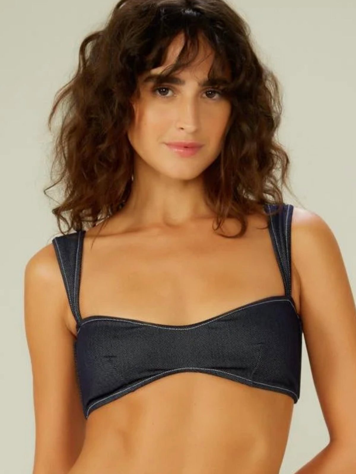 Gallery: Blueman Bikini Tops Top Passeio Jeans Azul Marinho