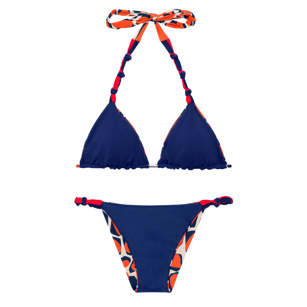 Product Back: Rio De Sol Two Piece Swimwear Set Amore-Red Tri-Rev Essential-Rev