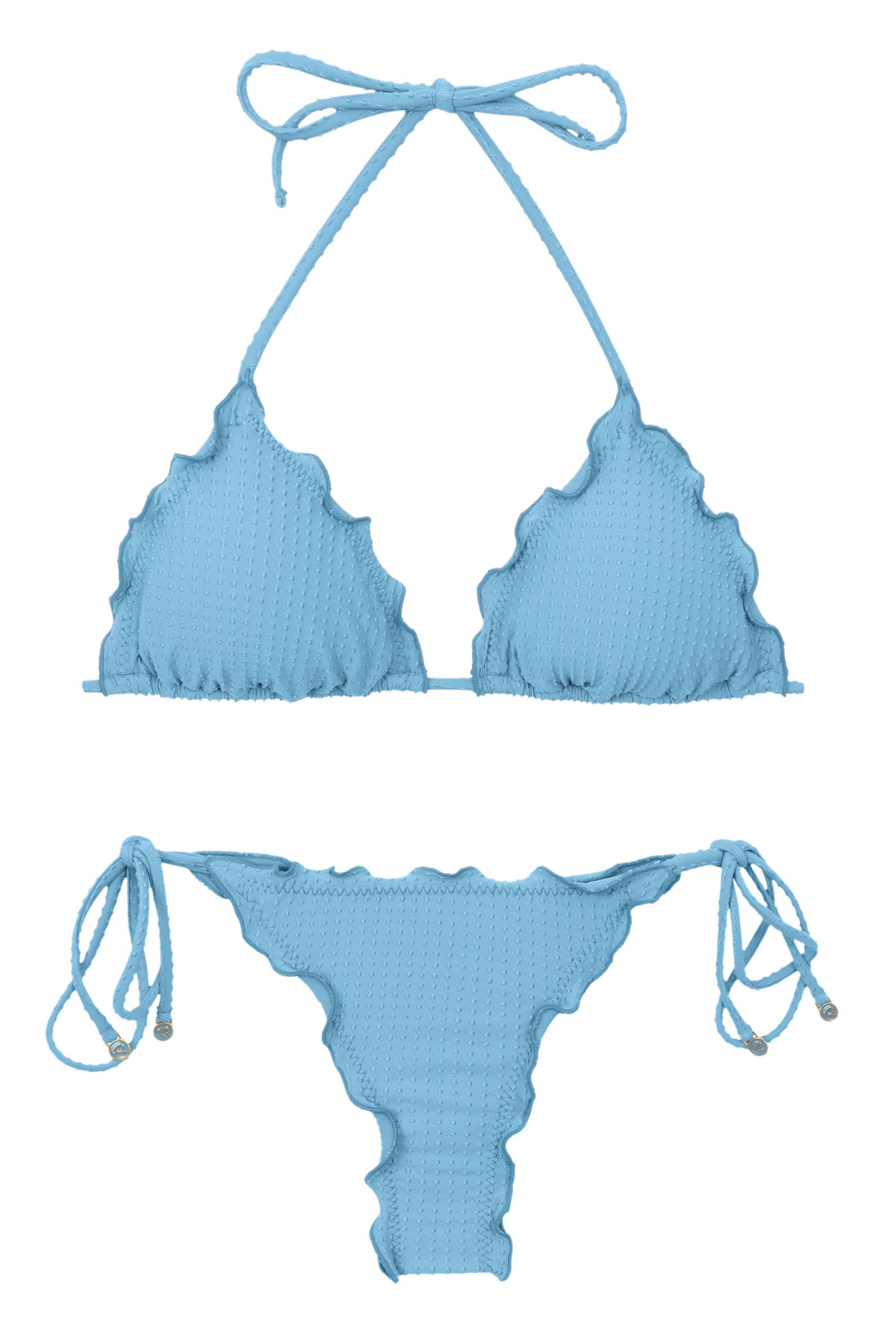 Product Front: Rio De Sol Two Piece Swimwear Set Dots-Sky Frufru-Fio