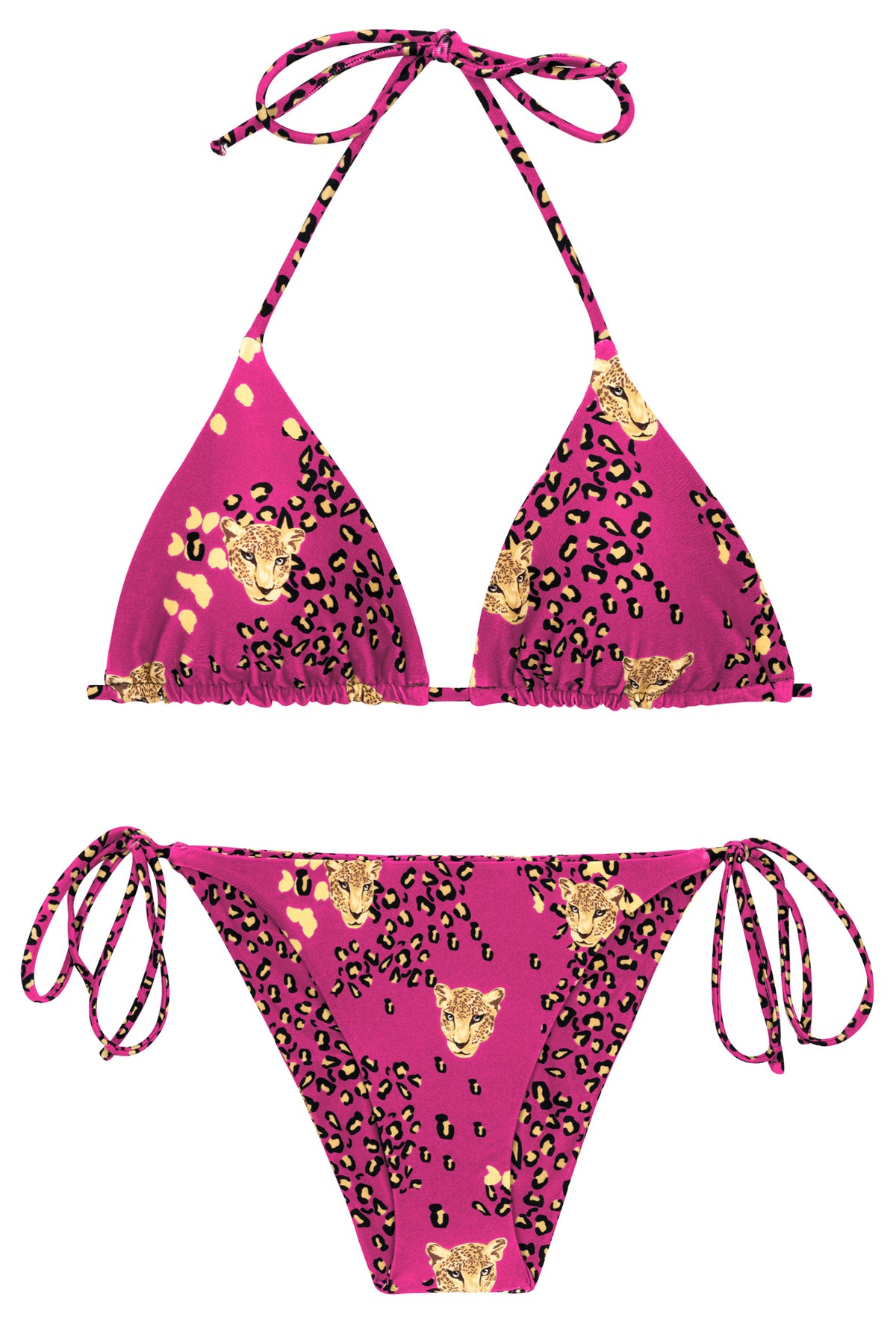 Product Front: Rio De Sol Two Piece Swimwear Set Roar-Pink Tri-Inv Ibiza-Comfy