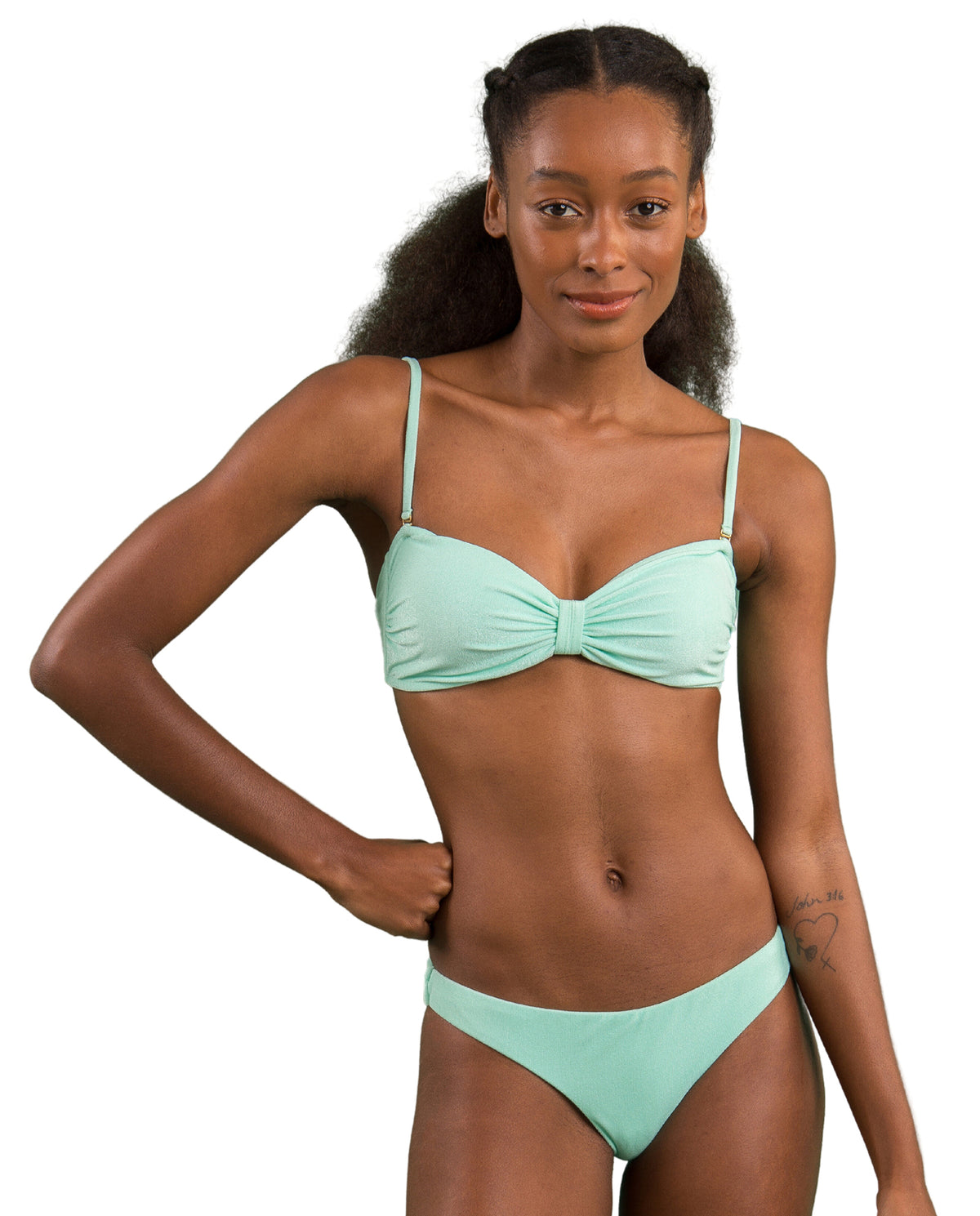 Gallery: Rio De Sol Two Piece Swimwear Set Malibu-Menta Bandeau-Duo Essential