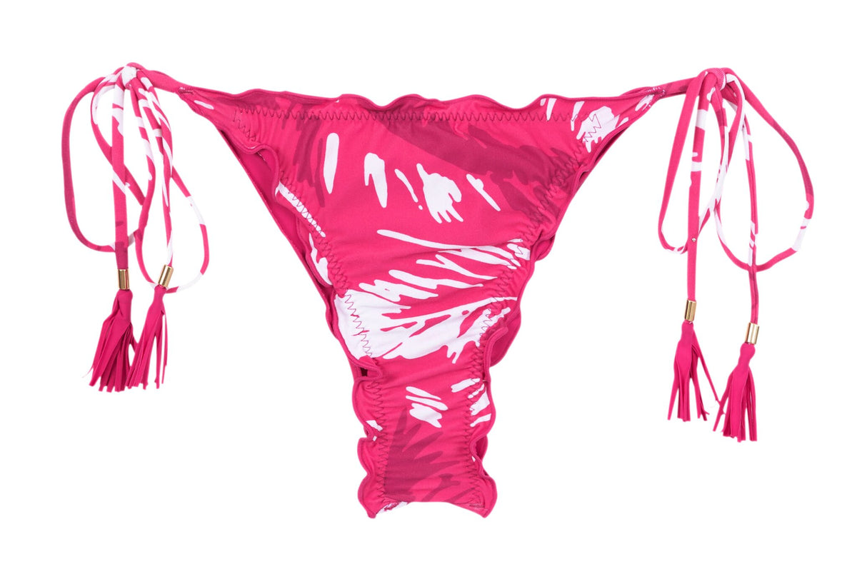 Product Front: Rio De Sol Bikini Bottoms Bottom Pink-Palms Frufru-Fio