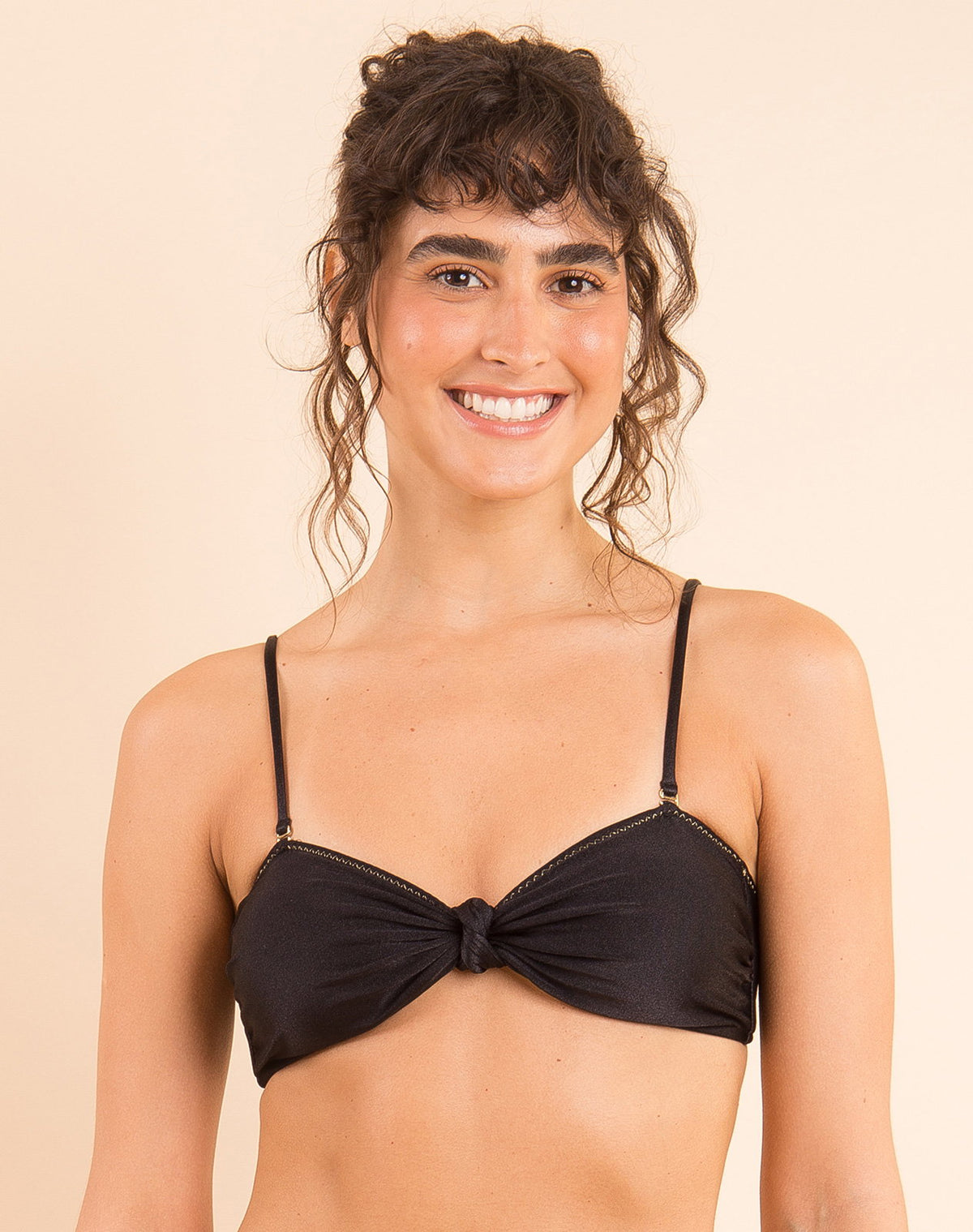 Image 11: Rio De Sol Bikini Tops Top Shimmer-Black Bandeau-Joy