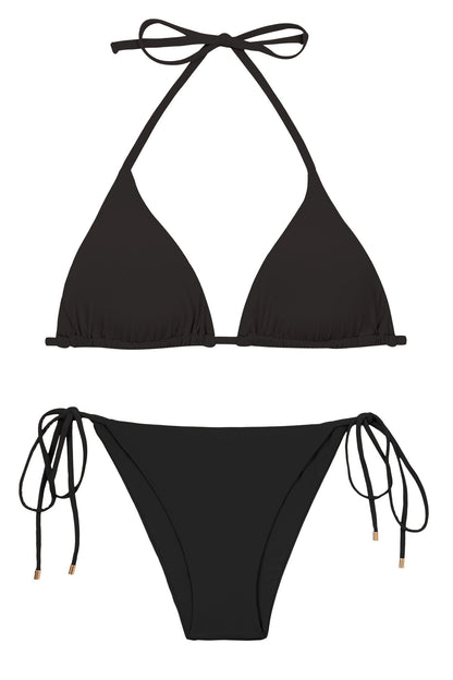 Product Front: Rio De Sol Two Piece Swimwear Set Nero Tri-Inv Lacinho