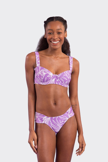 Model Front: Rio De Sol Bikini Tops Top Trail-Purple Amelia