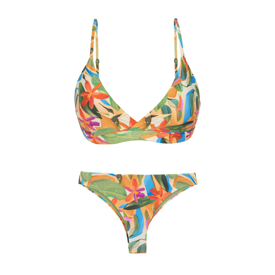 Product Front: Rio De Sol Two Piece Swimwear Set Tropical Paola Mia