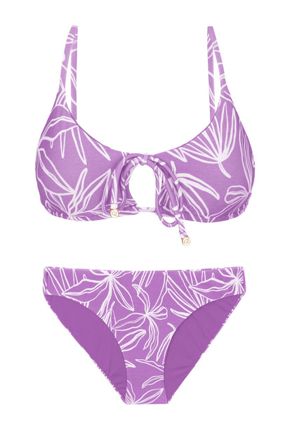 Product Front: Rio De Sol Two Piece Swimwear Set Trail-Purple Tank-Tie Essential-Comfy