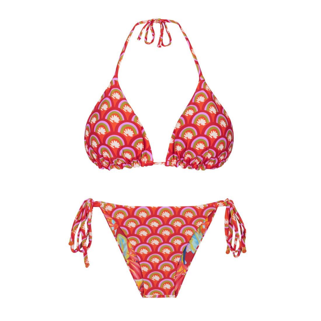Product Front: Rio De Sol Two Piece Swimwear Set Floral-Scales Tri-Inv Lacinho