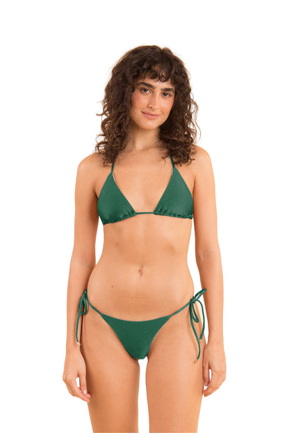 Model Front: Rio De Sol Bikini Bottoms Bottom Shimmer-Palace Cheeky-Tie