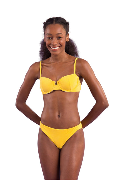 Image 04: Rio De Sol Two Piece Swimwear Set Malibu-Yellow Balconet Essential-Comfy