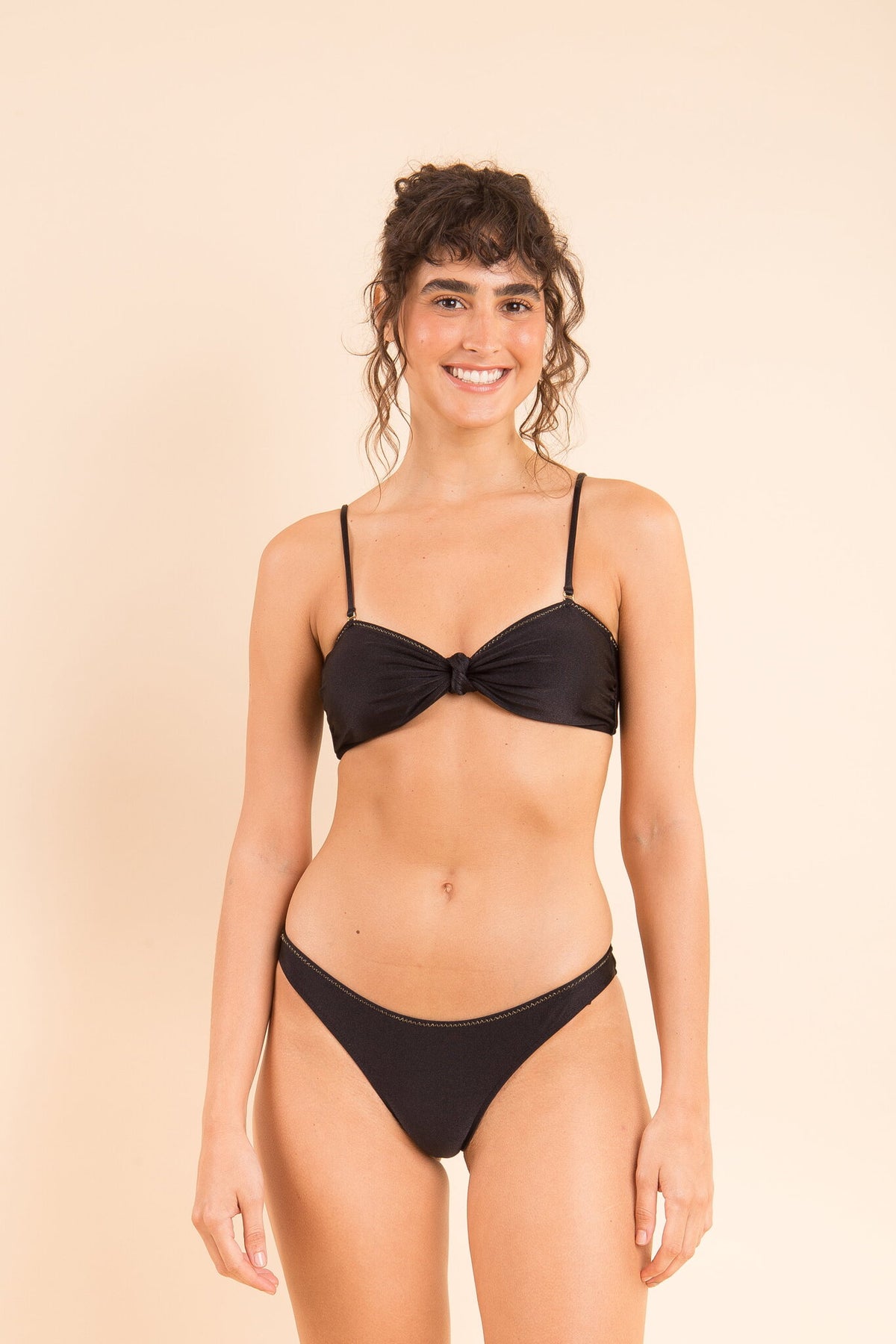 Image 12: Rio De Sol Bikini Tops Top Shimmer-Black Bandeau-Joy