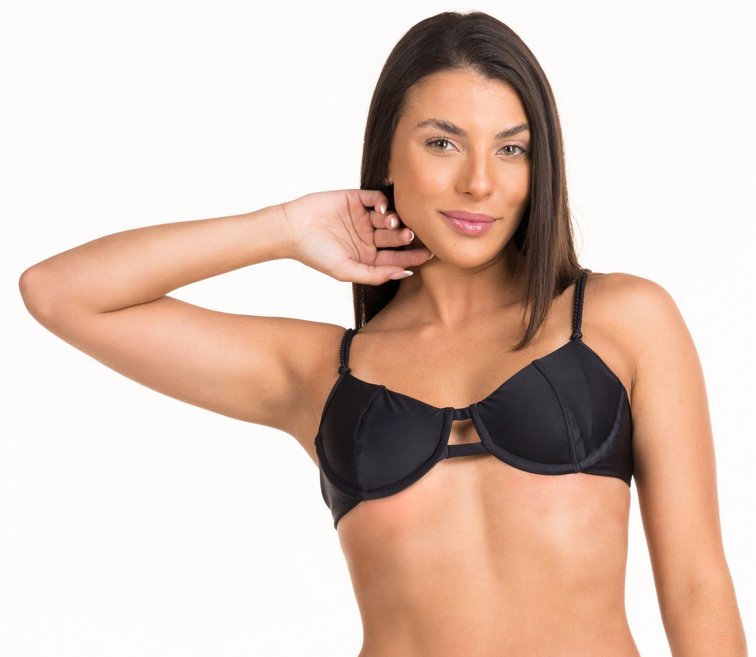 Gallery: La Playa Bikini Tops Top Cordao Duplo Preto