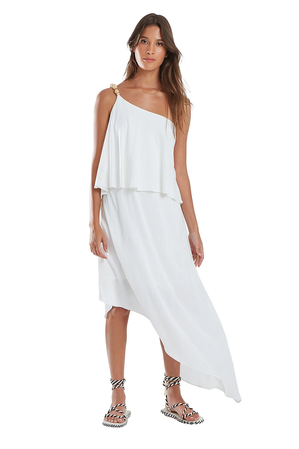 Model Front: Blueman Maxi Dresses Lilith Madeira Off White