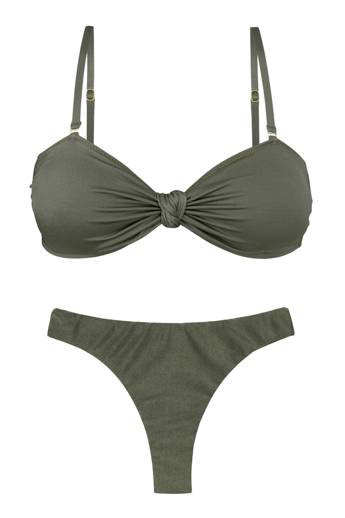 Product Front: Rio De Sol Two Piece Swimwear Set Croco Bandeau-Joy Nice-Fio