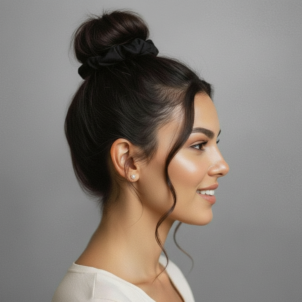 Image 03: Rio De Sol Hair Accessory Nero Scrunchie
