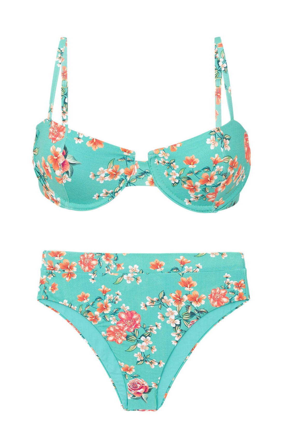 Product Front: Rio De Sol Two Piece Swimwear Set Botanic Balconet Hotpant-Cos