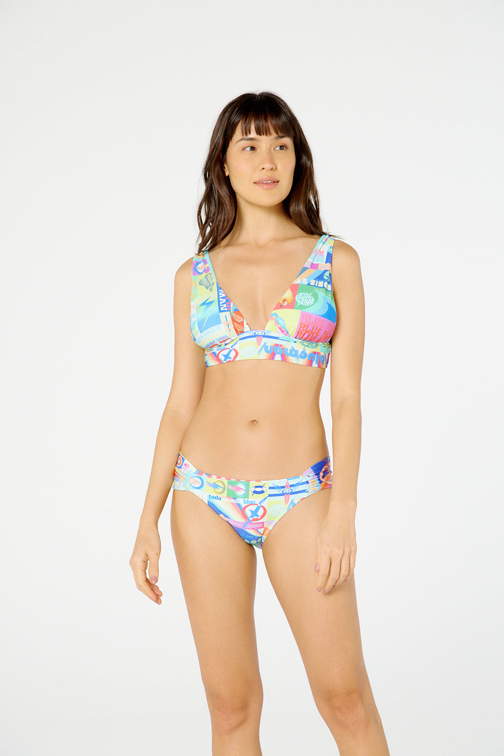 Model Front: Blueman Two Piece Swimwear Sum New Pacifico 1972