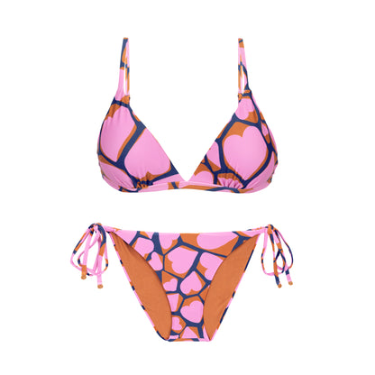 Product Front: Rio De Sol Two Piece Swimwear Set Amore-Pink Tri-Fixo Ibiza-Comfy