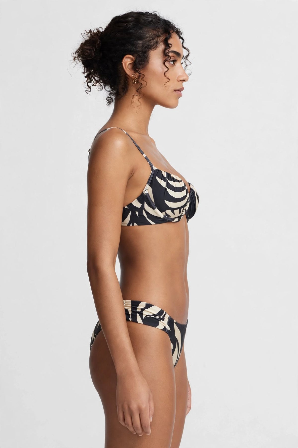 Image 02: Lua Morena Two Piece Swimwear Set Brisa-Da-Noite Meia-Taca-Turbinado Drapeada-Fina