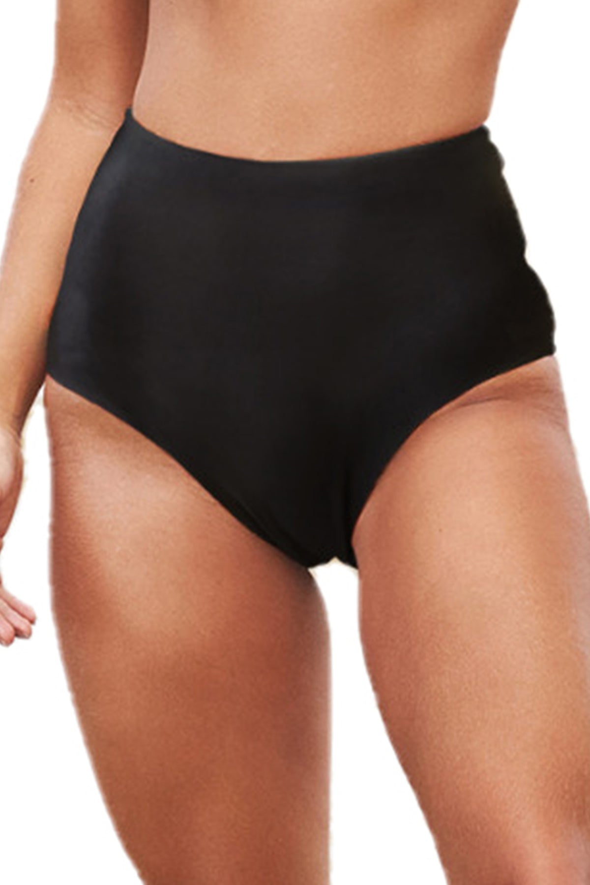 Image 04: Lua Morena Bikini Bottoms Bottom Cinta Liso Preto