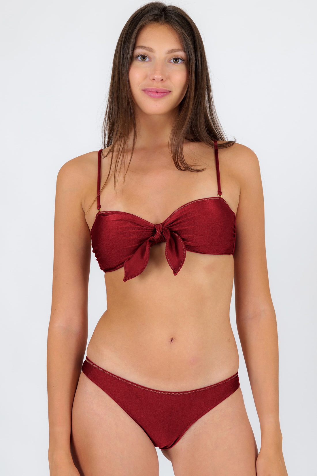 Gallery: Rio De Sol Two Piece Swimwear Set Shimmer-Divino Bandeau-Knot Essential