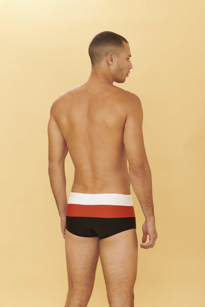 Model Back: Blueman Swim Trunks Sunga Army Crepusculo Laranja