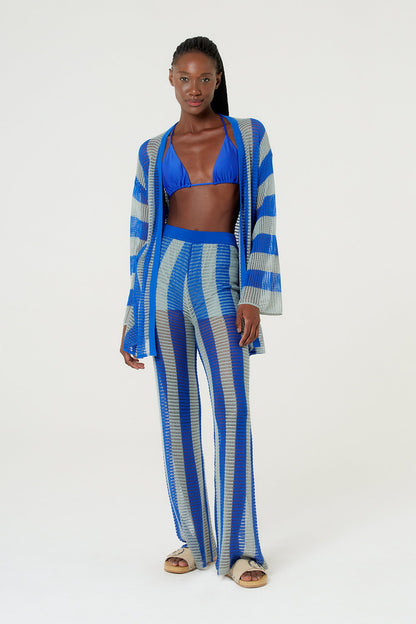 Model Front: Blueman Pants Calca Tricot Listras