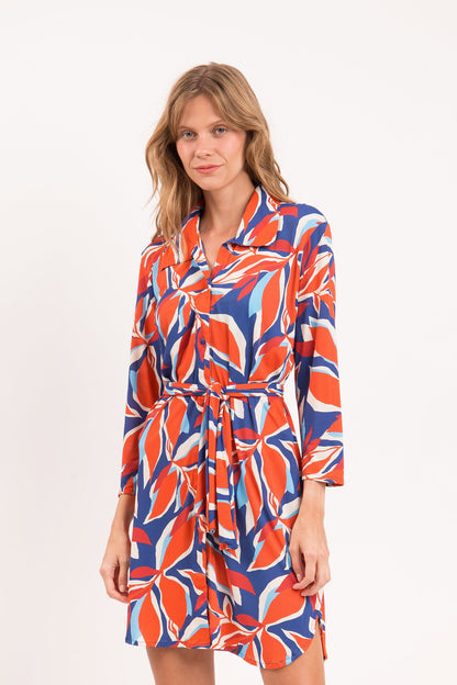 Image 08: Rio De Sol Shirtdress Leaves Chemise
