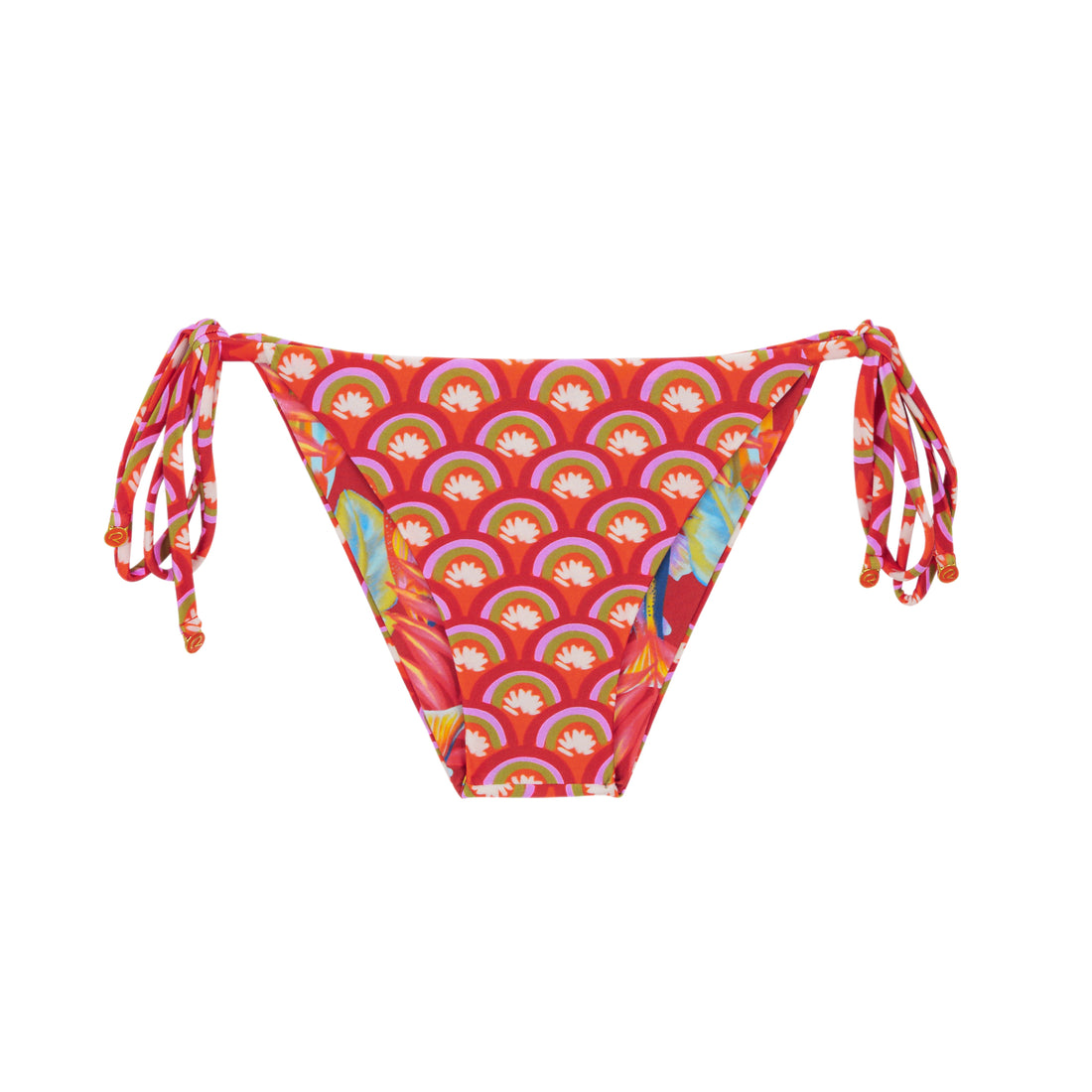 Product Front: Rio De Sol Bikini Bottoms Bottom Floral-Scales Lacinho