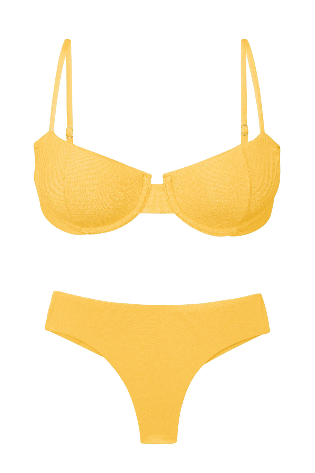 Product Front: Rio De Sol Two Piece Swimwear Set Malibu-Yellow Balconet Ciao