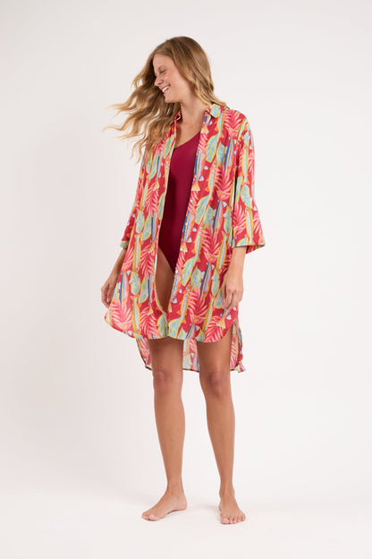 Image 04: Rio De Sol Shirtdress Sea-Bloom Chemise Gabriele