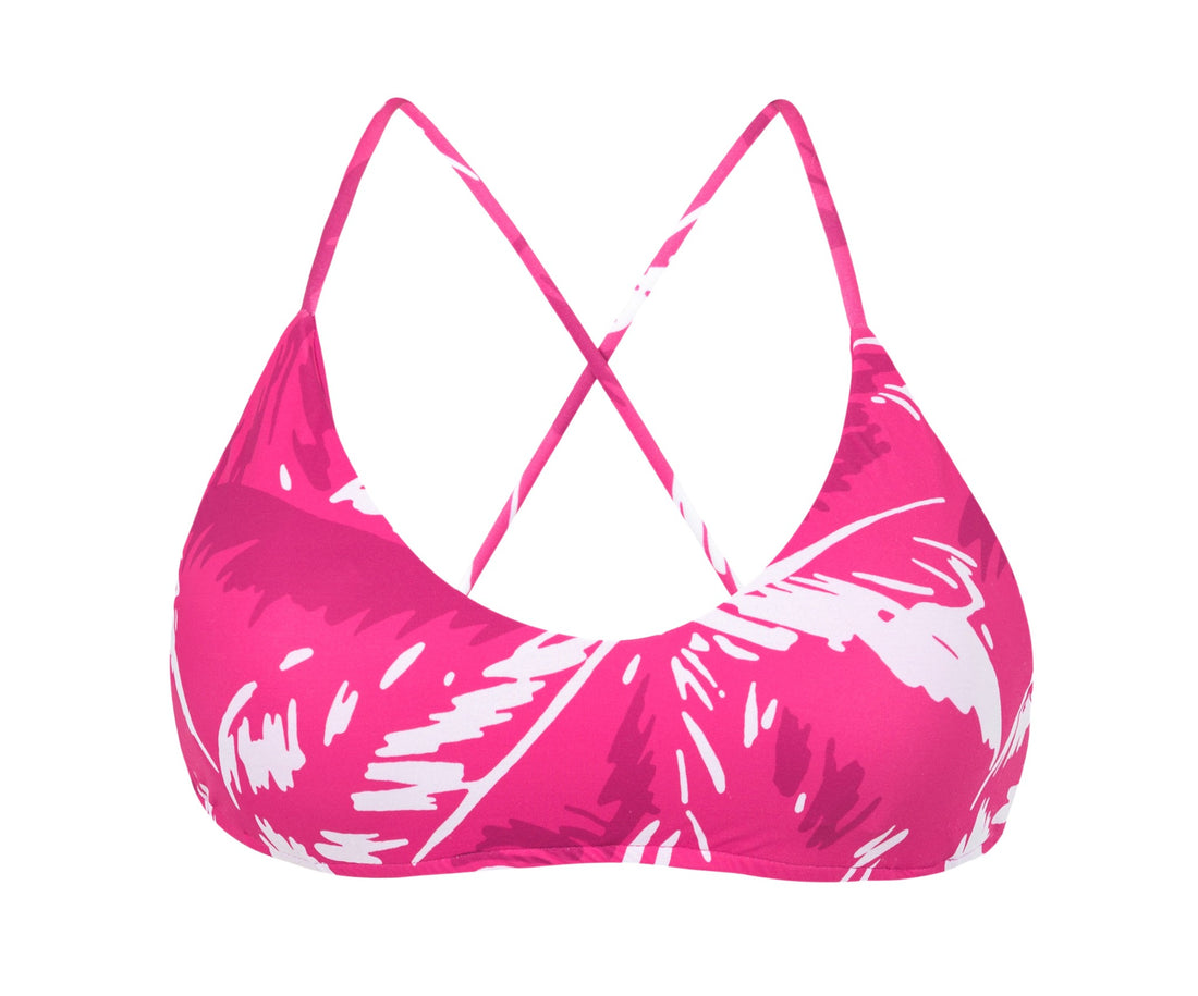 Product Front: Rio De Sol Bikini Tops Top Pink-Palms Bralette