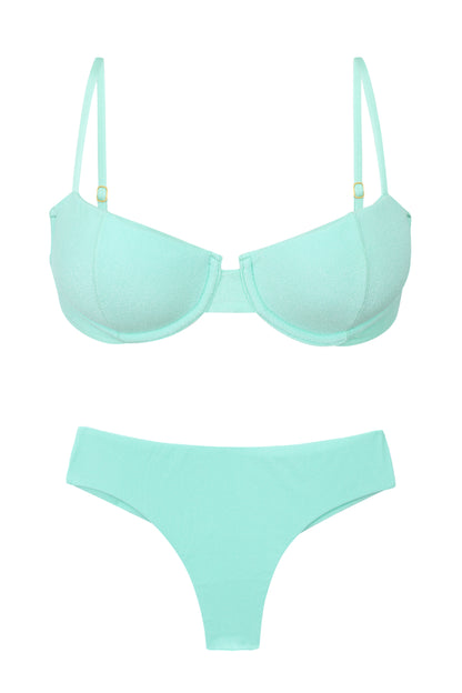 Product Front: Rio De Sol Two Piece Swimwear Set Malibu-Menta Balconet Ciao