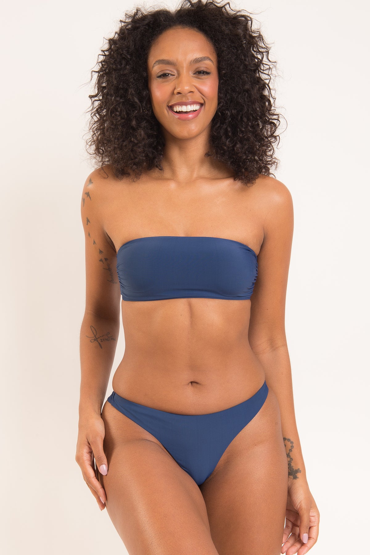 Image 04: Rio De Sol Bikini Tops Top Navy Bandeau-Reto