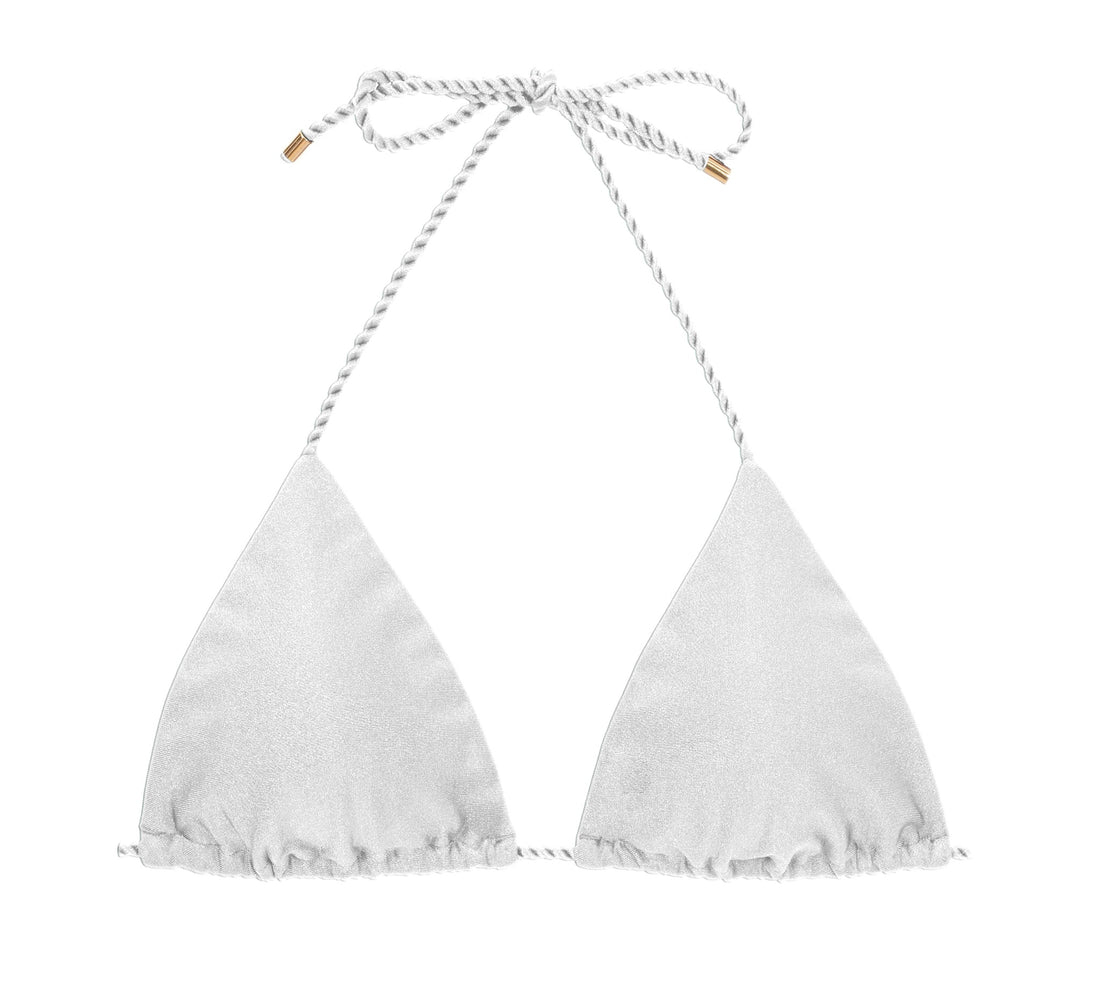 Product Front: Rio De Sol Bikini Tops Top Shimmer-White Tri-Rope
