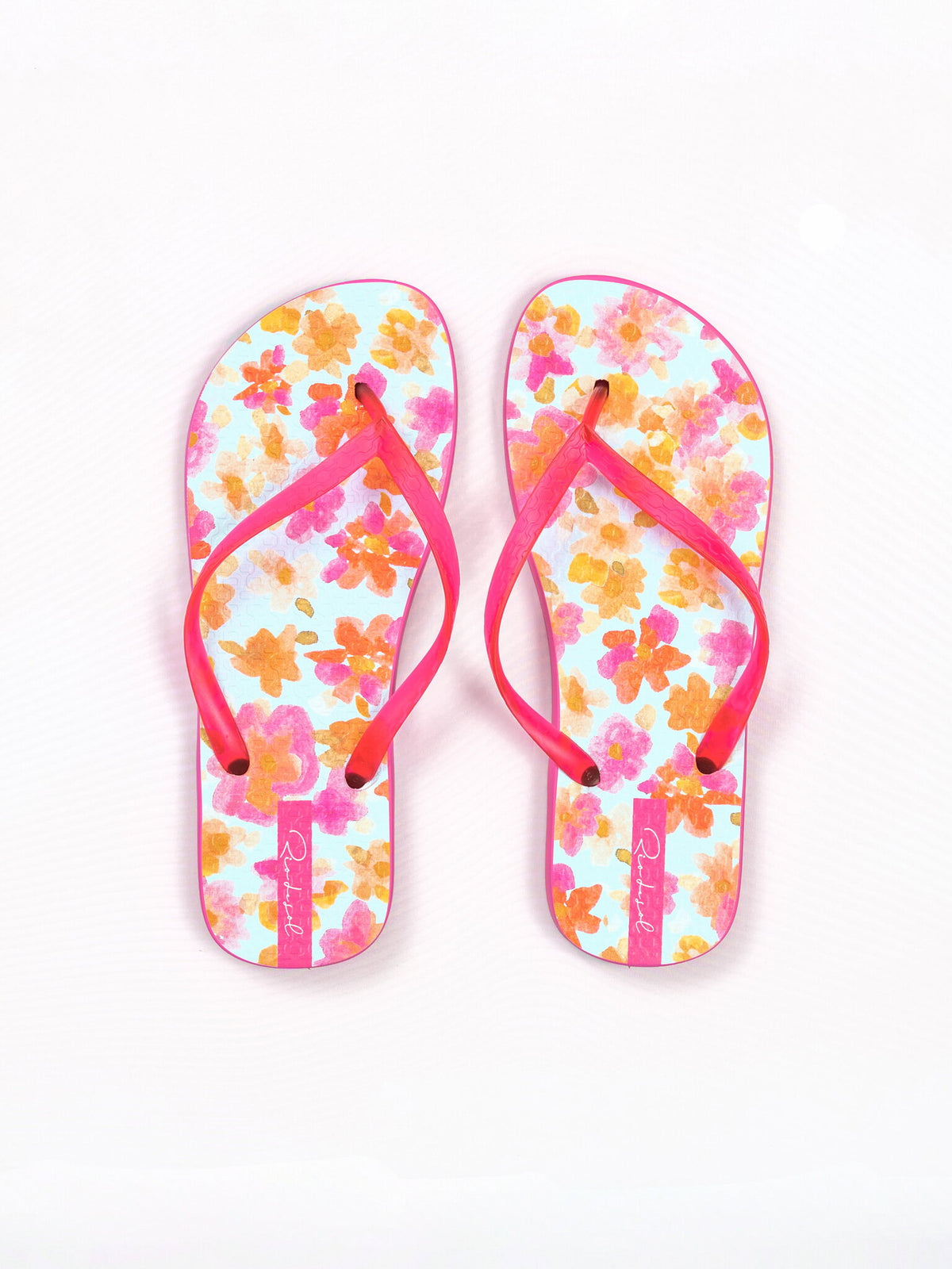 Product Front: Rio De Sol Flip-Flops Ditsy-Sky Slim