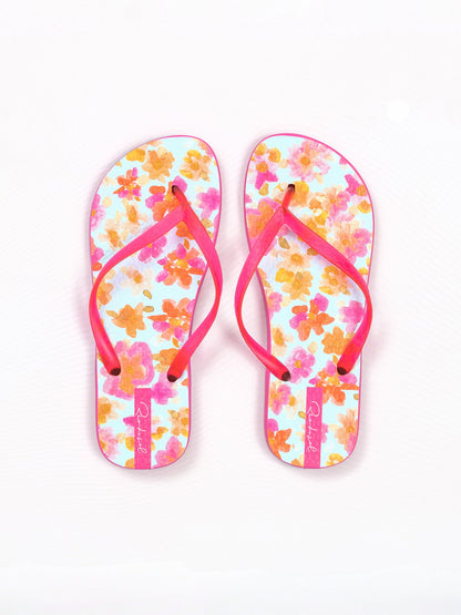 Product Front: Rio De Sol Flip-Flops Ditsy-Sky Slim