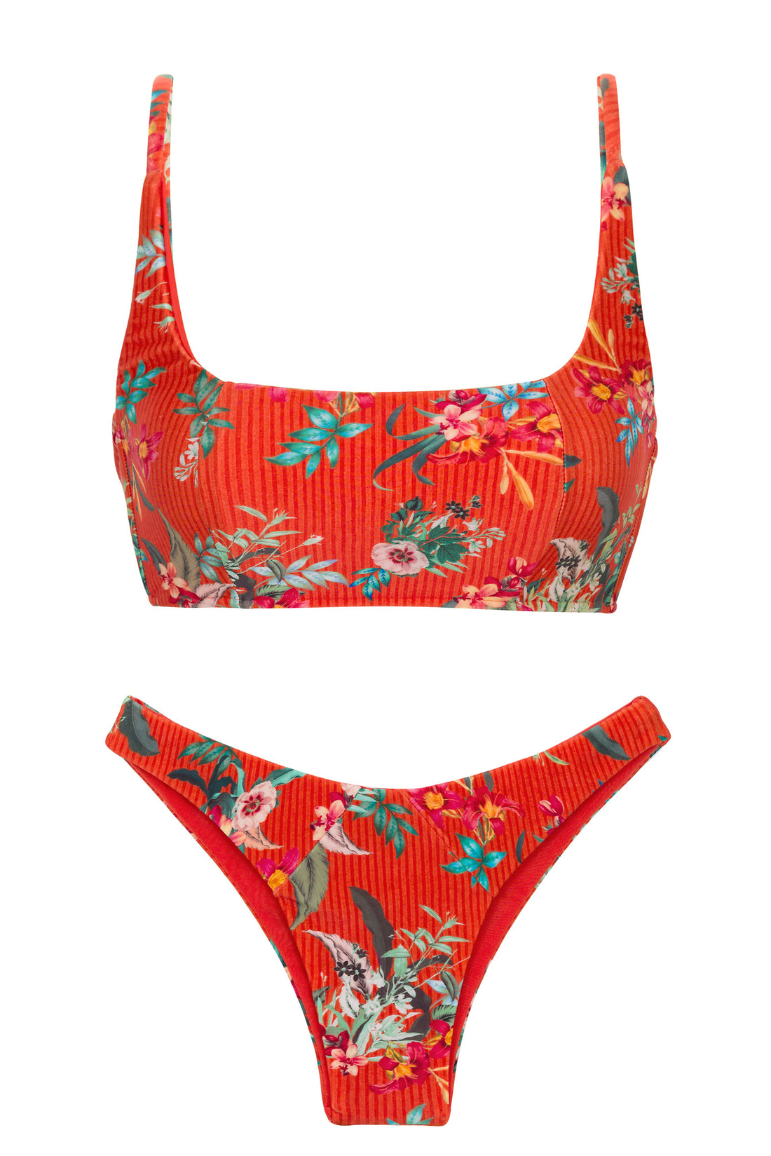 Product Front: Rio De Sol Two Piece Swimwear Set Wildflowers Bra-Sport Lisboa