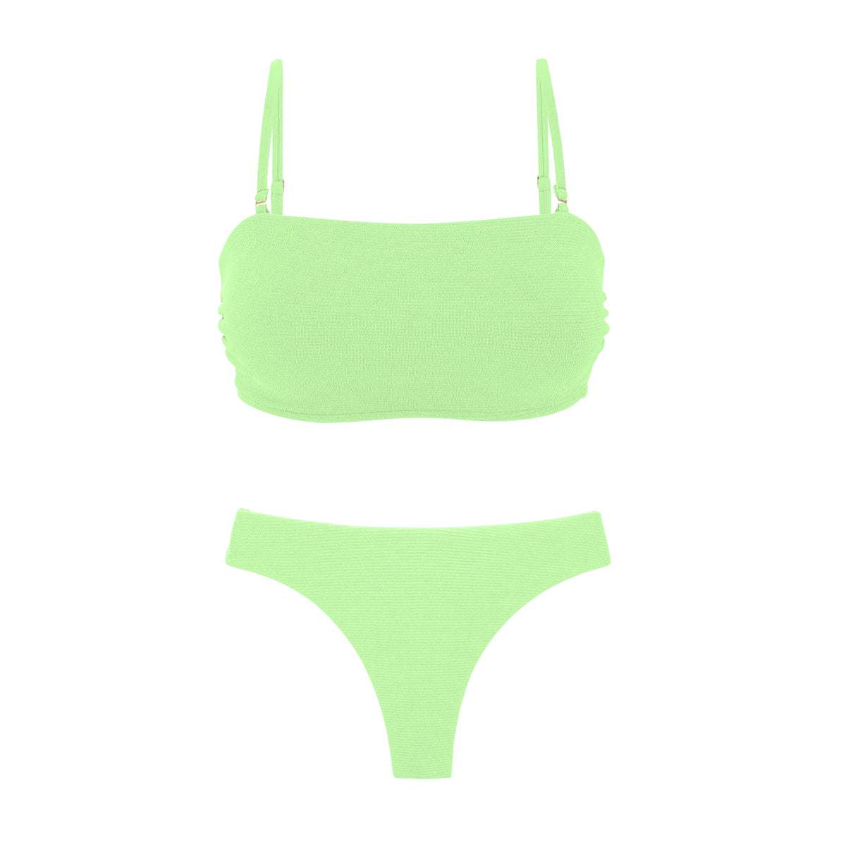 Product Front: Rio De Sol Two Piece Swimwear Set Sand-Menta Bandeau-Reto Nice-Fio