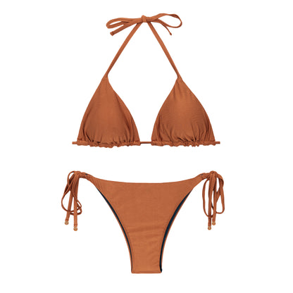 Product Front: Rio De Sol Two Piece Swimwear Set Nocciola Tri-Inv Ibiza